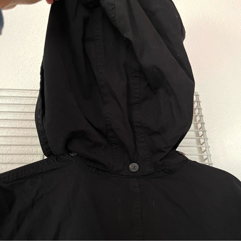 TopMan Fishtail Long Coat Jacket With Hood - Picture 12 of 12